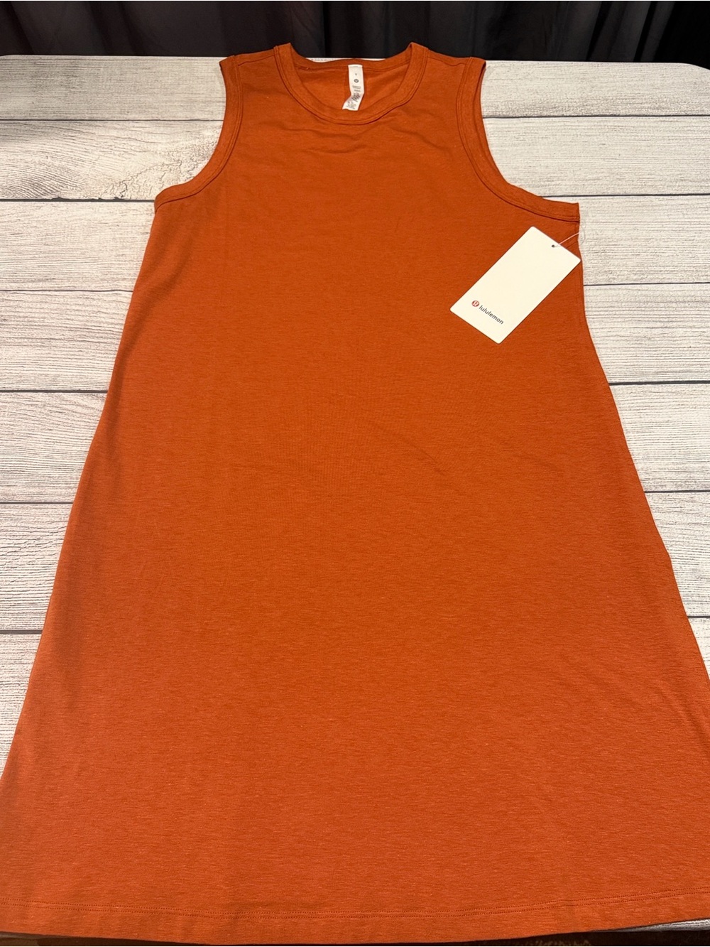 🍋Women’s Lululemon Classic Fit Cotton Blend Dress Size 8 burnt orange W1DH0S🍋